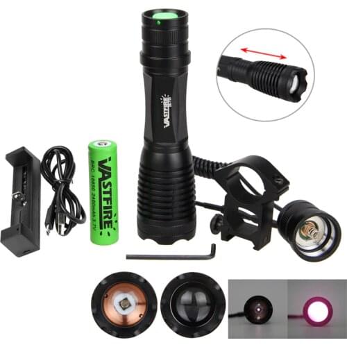 Zoomable Focus 3 W 940 nm LED Infrared Radiation IR Lamp Night Vision Flashlight used with Night Vision Device 18650 battery