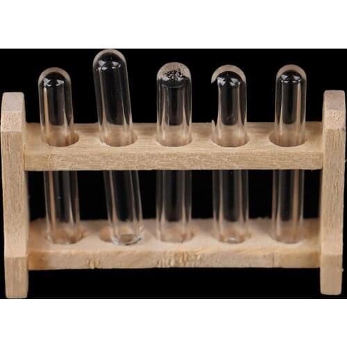 Dollhouse Miniature 1:12 Toy Laboratory Test Tube Rack Set L 3.7cm