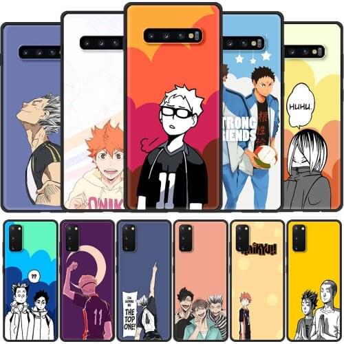 Anime haikyuu Fashion Phone Case For Samsung Galaxy S20 FE S10 S21 Plus S20 Ultra 5G S10e S8 S9 Plus S7 Edge Black Cover