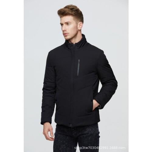 Winter 2021 New MenS Solid Color Parka Coat, Mens Stand-Up Collar Warmth Thick Jacket, Mens Fashion Casual Business Parka