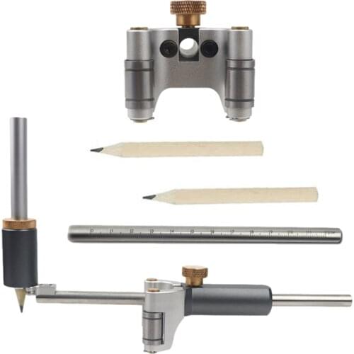 Woodworking Scribe Gauge Linear Arc Dual-purpose Wheel Marking Parallel Straight Line Drawing Kit Multifunctional Scribing Tools