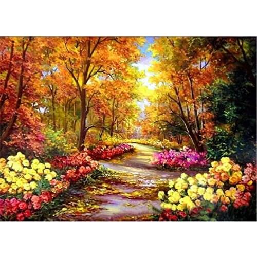 Nature DIY 11CT Cross Stitch Embroidery Kits Needlework Craft Set Cotton Thread Printed Canvas Home Decoration Design