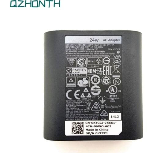 Used OEM AC Adapter Charger HA24NM130 KTCCJ For Dell Venue 11 Pro 11i 8 7 Tablet 24W