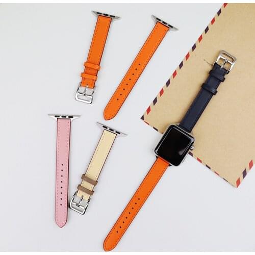 Leather Attelage strap For Apple Watch band 44mm 40mm 42mm 38mm 44 watchband bracelet Single Tour iWatch Series 3 4 5 6 SE strap