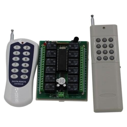 RF 12v wireless remote control switch,12 Channel switches Transmitter Remote Control 315MHz SKU 5031