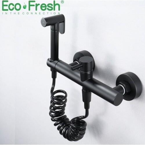 Ecofresh bathroom shower bidet toilet BRASS sprayer Bidets black muslim shower bidet faucet wall mount washer mixer taps