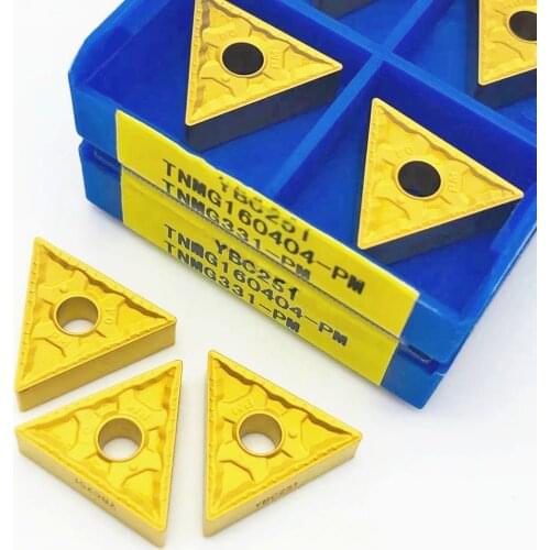 TNMG160404 YBC251 TNMG 160404 PM YBC251 Carbide turning inserts Stainless steel turning tool parts TNMG 160404 lathe tool
