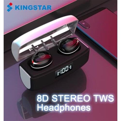 KINGSTAR W15 TWS Bluetooth Headphone Wireless Earphone 8D Stereo Earbuds With Microphone Sports Waterproof Headsets for Phone