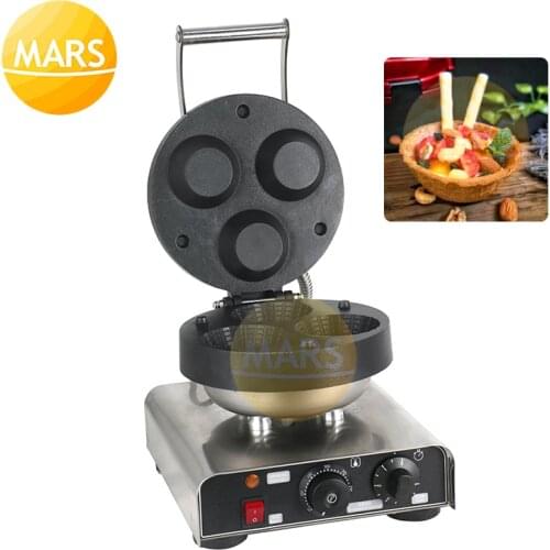 Ice Cream Egg Waffle Bowl Maker Iron Plate; Waffle Bowls with Fruit Salad Yogurt Non-stick Egg Tart Pie Ice Cream Cone Maker