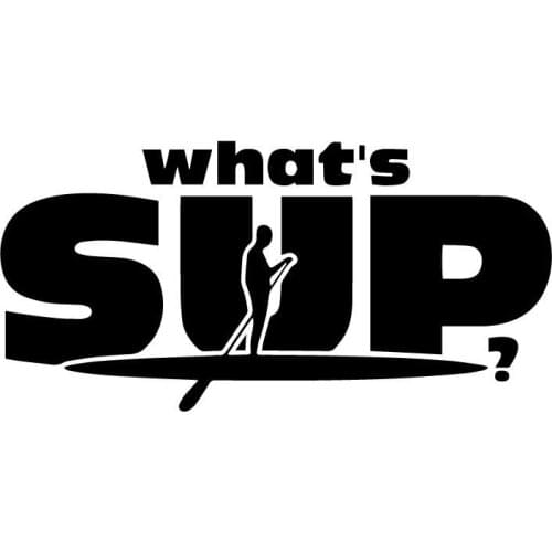 Whats Sup Applique High Quality Car Decoration Personality Pvc Waterproof Car Window Applique Black/white, 17cm*9cm