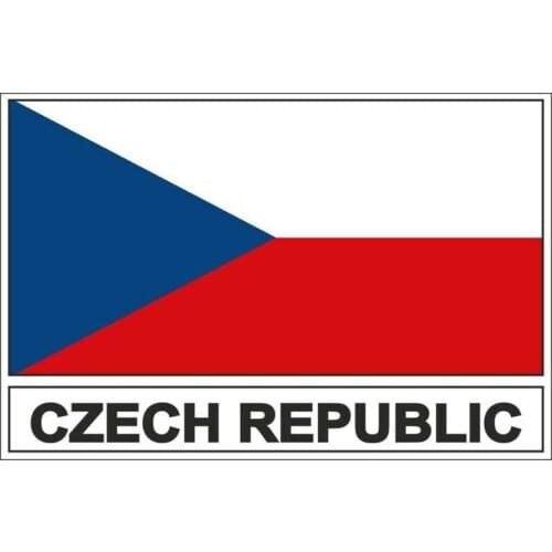 Funny Sticker Flag Cz Czech Republic Flag PVC Vinyl Waterproof Sticker Decal for Motos Car Laptop Luggage
