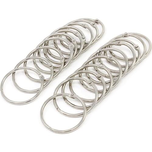 100Pcs 25Mm Loose Leaf Binder Rings Key Rings Book Rings Binder Rings for Scrapbook/Album/Craft