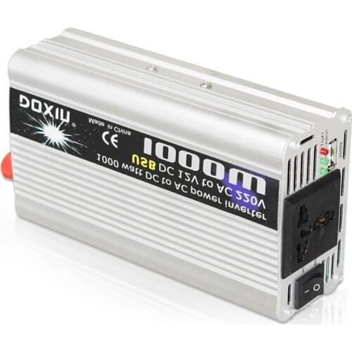 1000W Watt Inverter USB DC 12V to AC 220V Portable Car Power Charger Converter Adapter DC 12 to AC 220 Modified Sine Wave 1000w