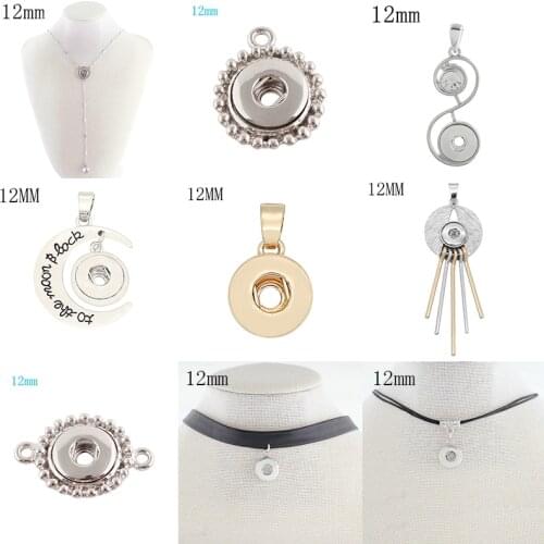 12mm Snap Button Pendants DIY Jewelry (No chain) KD3203