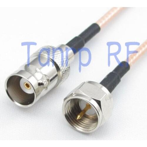 20inch BNC female jack to F male plug RF adapter connector 50CM Pigtail coaxial jumper cable RG316 extension cord