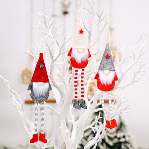 3Pcs Santa Claus Doll Pendant Charm Christmas Decorations For Home Gifts Crafts Party Xmas Festival New Year 2022 Decor New