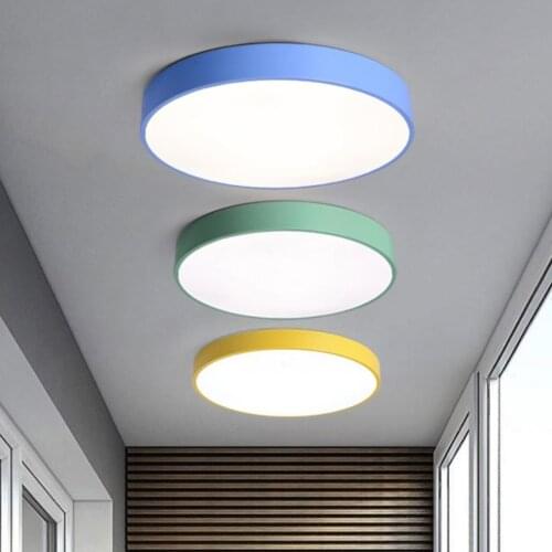 30CM colorful Ultra-thin round led Ceiling Lights living room modern minimalist atmosphere home bedroom lamp balcony room lamps