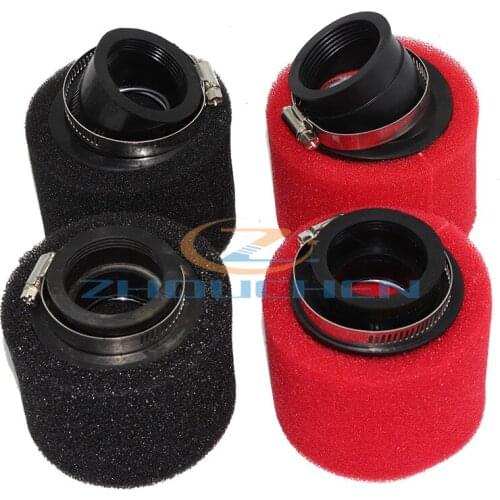 35mm 38mm 42mm 45mm 48mm Straight Foam Air Filter Sponge Cleaner Moped Scooter CG125 150cc Dirt Pit Bike Motorcycle Black