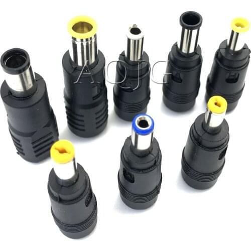 7pcs Universal Laptop DC Power Supply Adapter Connector Plug AC DC conversion head Jack Charger Connectors Laptop Power Adapter