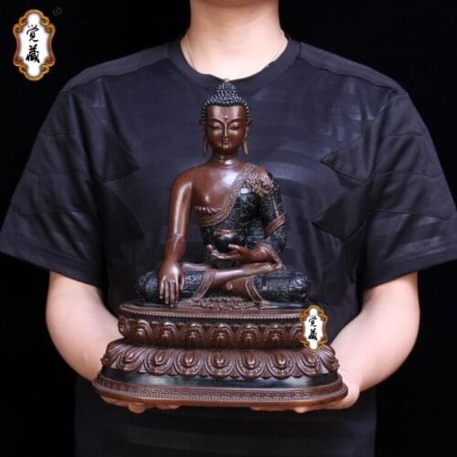 Large # Buddhism High grade Sakyamuni All-powerful Buddha statue home family Temple efficacious bless Talisman brass Handmade