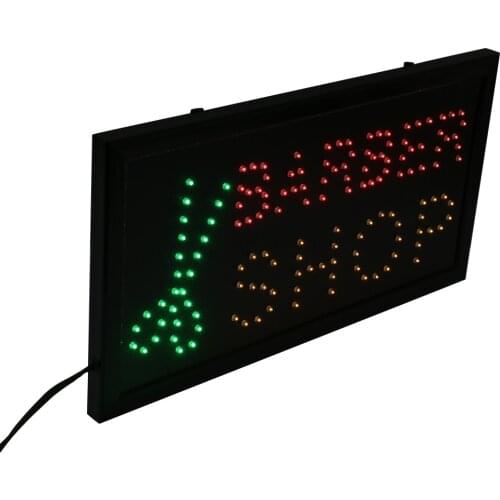 CHENXI Barber Led Shop Hair Cut Store Open Sign Neon Flashing Hair Cut Hair Spa Salon Business Led Advertising Light 19*10 Inch