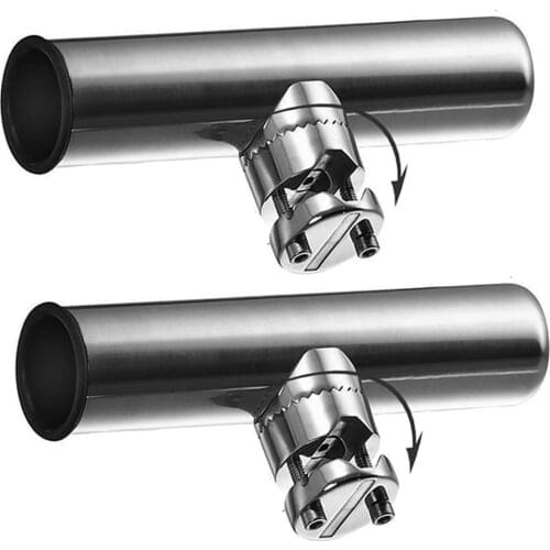 Boat Fishing Rod Holder Stainless Steel Fish Rod Holder with Rail Mount Boat Rod Holder Pole Bracket Fishing Tools Accessories