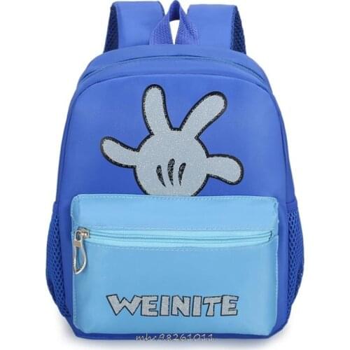 Disney Mickey mouse Childrens School Bag Kindergarten Boy Girl Baby Backpack Minnie Cute Bag Anime Backpack Kids Gifts
