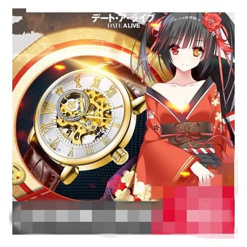 Anime DATE A LIVE Tokisaki Kurumi Nightmare Cosplay Electronic Watch Waterproof Mechanical Watch Wristwatch Student Xmas Gift