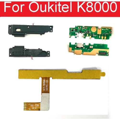 Power Volume Flex Cable For Oukitel K8000 MTK6750T USB Charging Charger Board Loudspeaker Buzzer Flex Ribbon Replacement Parts