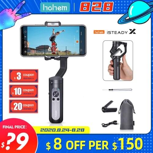 Hohem iSteady X 3-Axis Handheld Gimbal Smartphone phone Stabilizer for iPhone X Gopro 6 7 PK Smooth 4 DJI OSMO Mobile 2