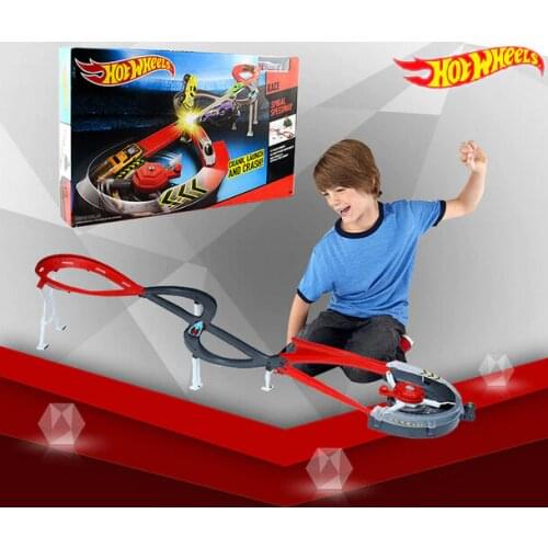 Roundabout Track Builder Hot Wheels Car Toy Model Playset Toys for Children Classic Birthday Gift Hotwheels Gift Juguetes X2589