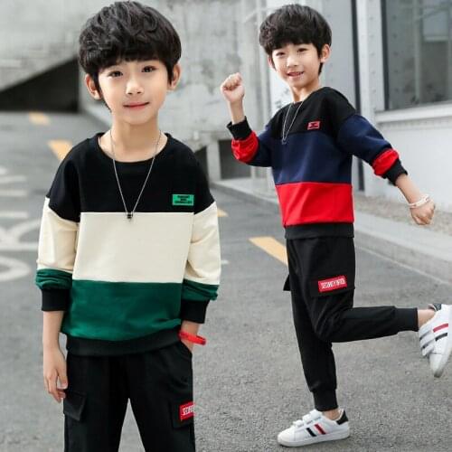 Cool Spring Autumn Girls Clothing Suits Sweatshirts +Pants 2pcs/Set Pullover Kids Teenager Outwear Sport School High Quality