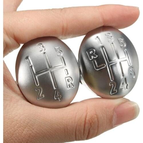 5/6 Speed Gear Shift Knob Cap Cover For Renault Clio Megane Scenic Twingo Chrome Gear Shift Head Embedded In Cover Accessories