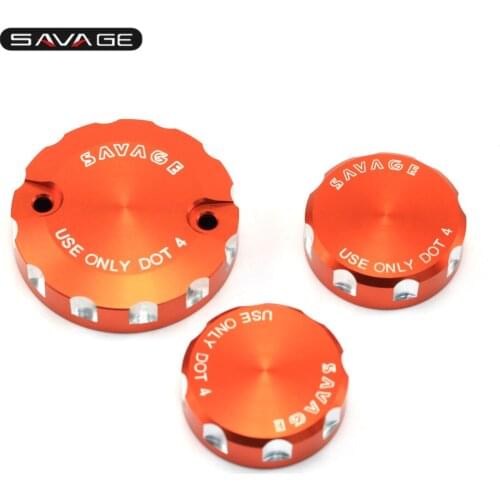 Front Brake Clutch Rear Brake Reservoir Cover For 690 DUKE 2008 2009 2010 Motorcycle Accessories CNC Oil Fluid Cap