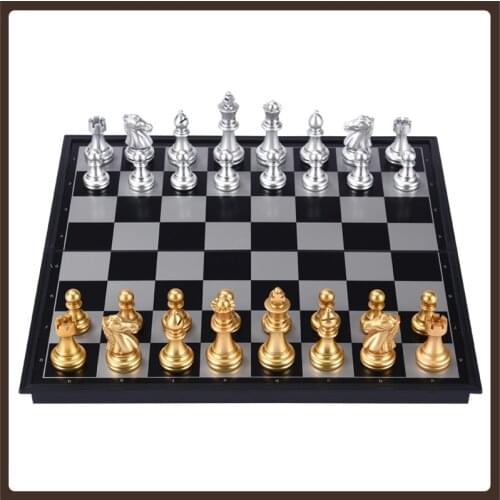 Beginner Tournament Chess Set Magnet Plastic Pawn Portable Folding Travel Wooden Chessboard Backgammon Ajedrez Educational Toys