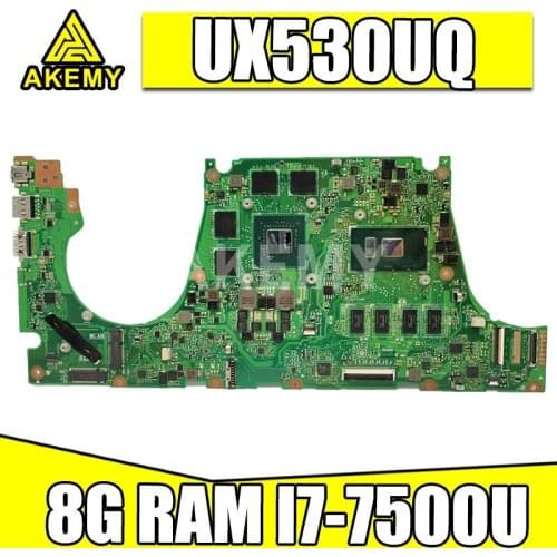 New 90NB0EG0-R00020 laptop Motherboard For Asus UX530U UX530UQ UX530UN UX530UR UX530UX Mainboard 8G/I7-7500U SR2ZV