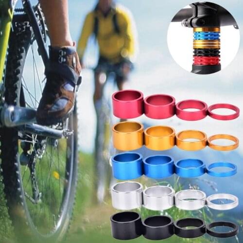 2021 New 4pcs Road Bicycle Aluminum Alloy Headset Washer MTB Bike Front Fork Stem Spacers Cycling Accessories