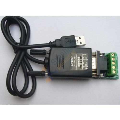 Optical Isolated USB 2.0 to DB9 breakout to RS485 RS422 Converter Adapter, 600W Surge Protection,Support Win7