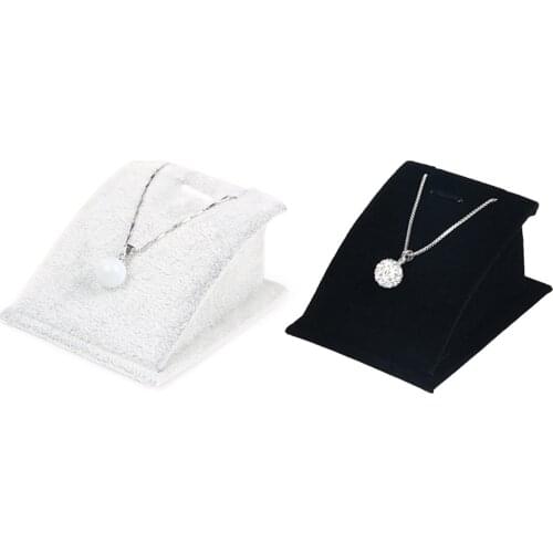 Necklace Pendant Chain Bracelet Display Stand Holder Tray Velvet