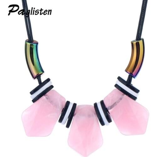 PAGlisten New Luxury Vintage Charm Women Crystal Choker Necklace Jewelry Big Leaf Bib Chunky Statement Maxi Necklace ZA84