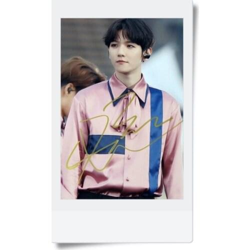 Signed KPOP EXO Baek Hyun autographed photo 6 inches freeshipping 072017 01