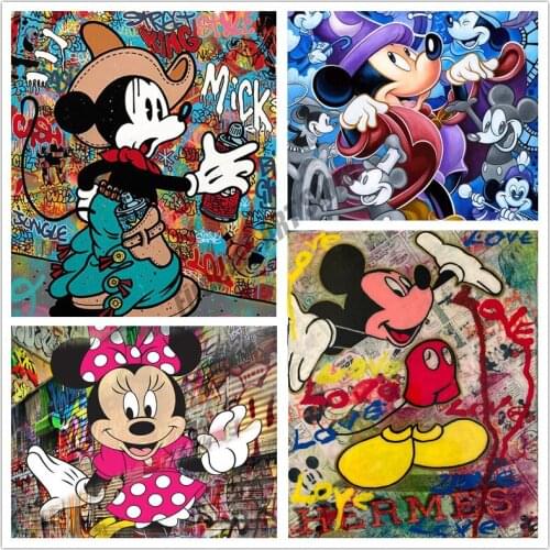 Full Square/Round Diamond Painting Disney Mickey Mouse Series Diamond Embroidered Cross Stitch Kits Home Decor Chrismas Gift