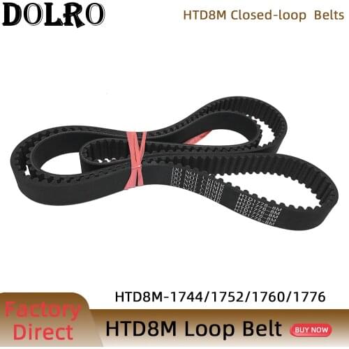 HTD 8M synchronous belt C=1744/1752/1760/1776width 15/20/25/30/40/50mm Teeth 218 219 220 222 HTD8M Timing Belt 1744-8M 1752-8M