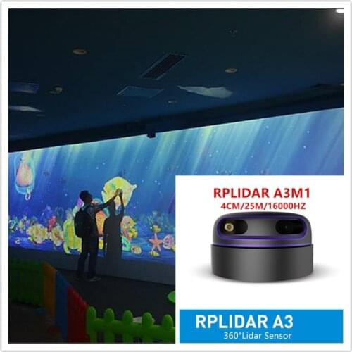 RPLIDAR A3 25M lidar ground wall large screen interactive software multi-touch projection interactive engine system package