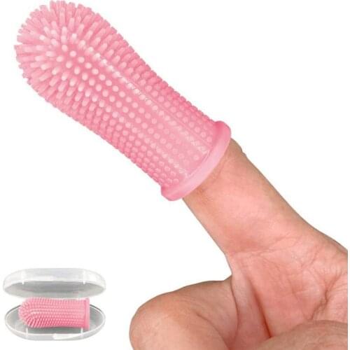 Finger Pet Toothbrush Soft Silicone Dog Cat Brush Oral Teeth Cleaning Care Hygiene Brush Pet Cleaning Supplies Dog Accessories