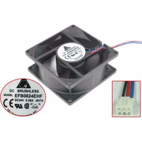 Delta Electronics EFB0824EHF SV74 DC 24V 0.35A 80x80x32mm Server Cooling Fan