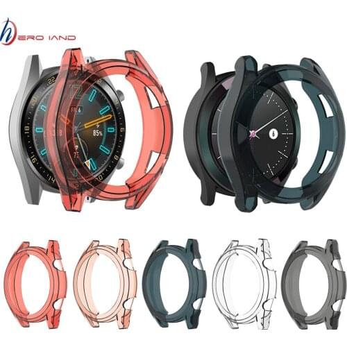 Protective Cases for Huawei Watch GT Ultra-thin Soft TPU Protection Silicone Frame Shell Case Cover for Huawei Watch GT Elegant