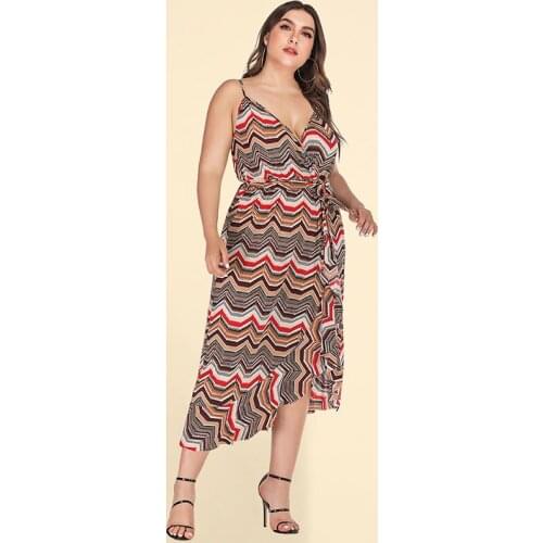 4XL Summer Dress Women Flower Big Size Dress Party Lace Large Size Beach Sundress Boho Ladies Dresses Plus Size Sexy Vestidos