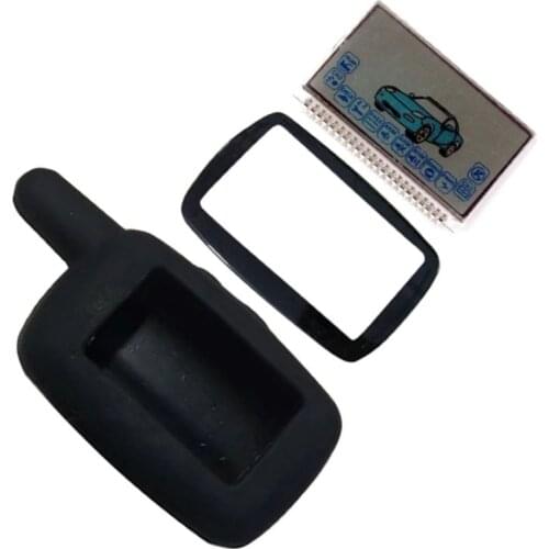 A6 LCD Display Metal Pin + Keychain Body Cover + Silicone Case For Russian Two way Car Alarm Starline A6 Remote Control Keychain