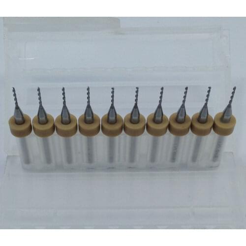 10Pc 0.9mm CNC cutter PCB Print Circuit Board Carbide Micro Drill Bits Tool End Milling